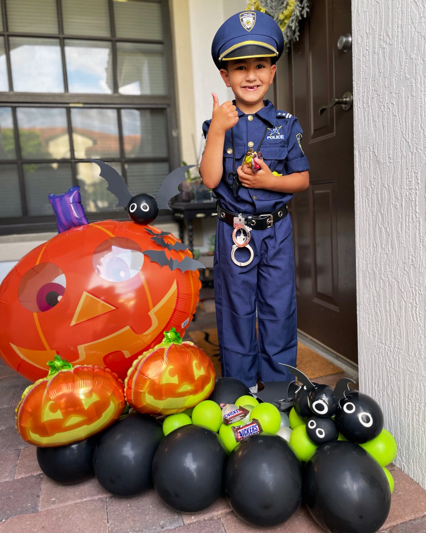 Halloween Balloons Monster Pop Pumpkin & Bat