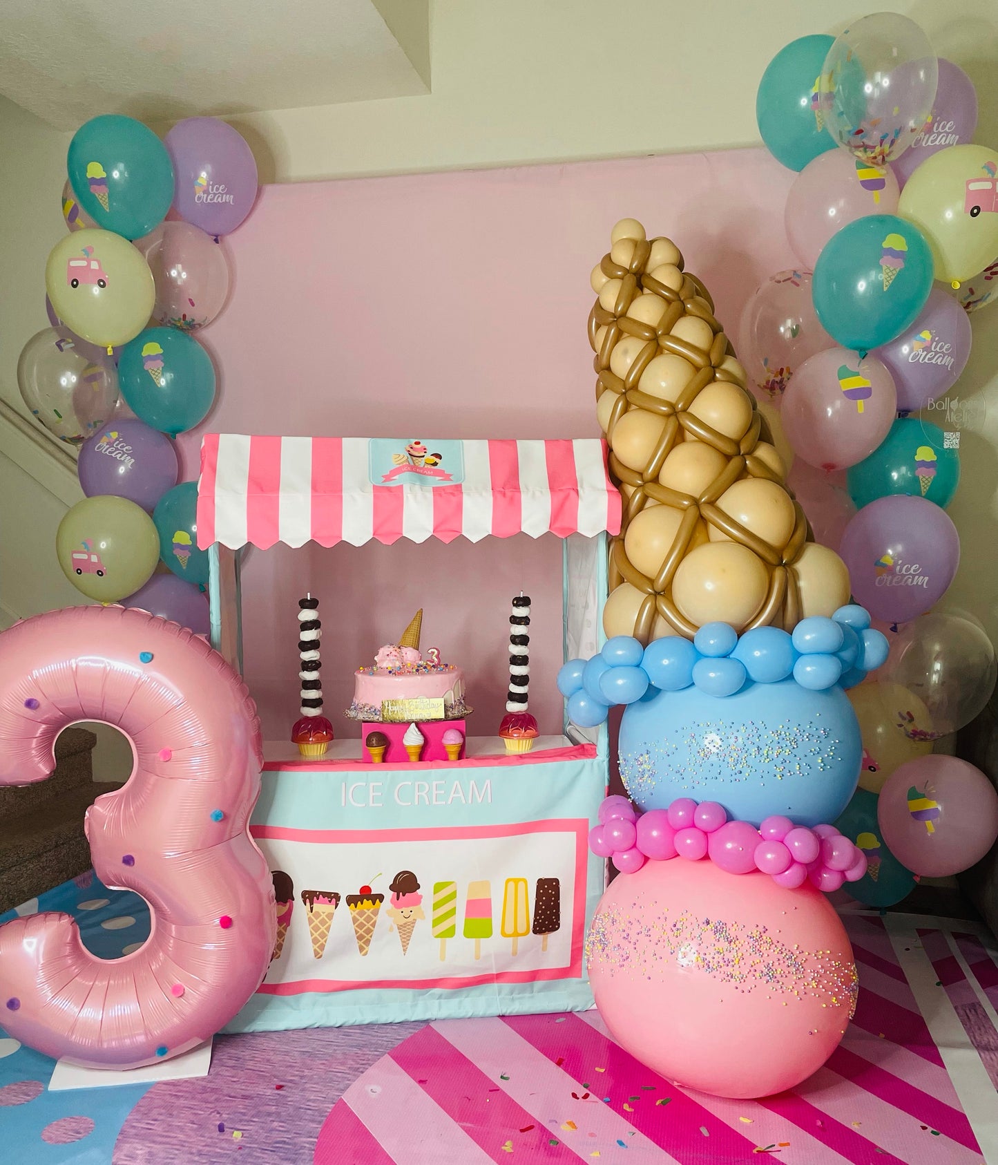 Ice Cream Shop Birthday Decoration