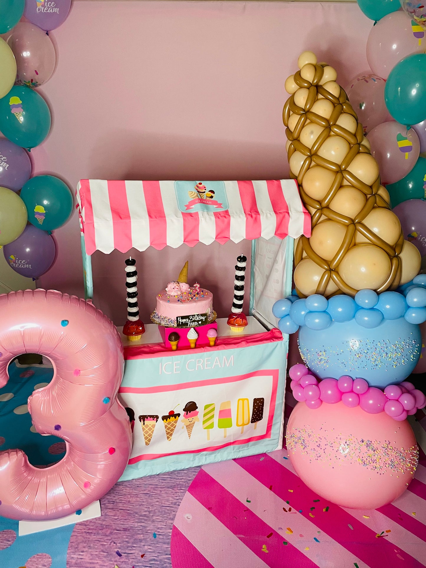 Ice Cream Shop Birthday Decoration