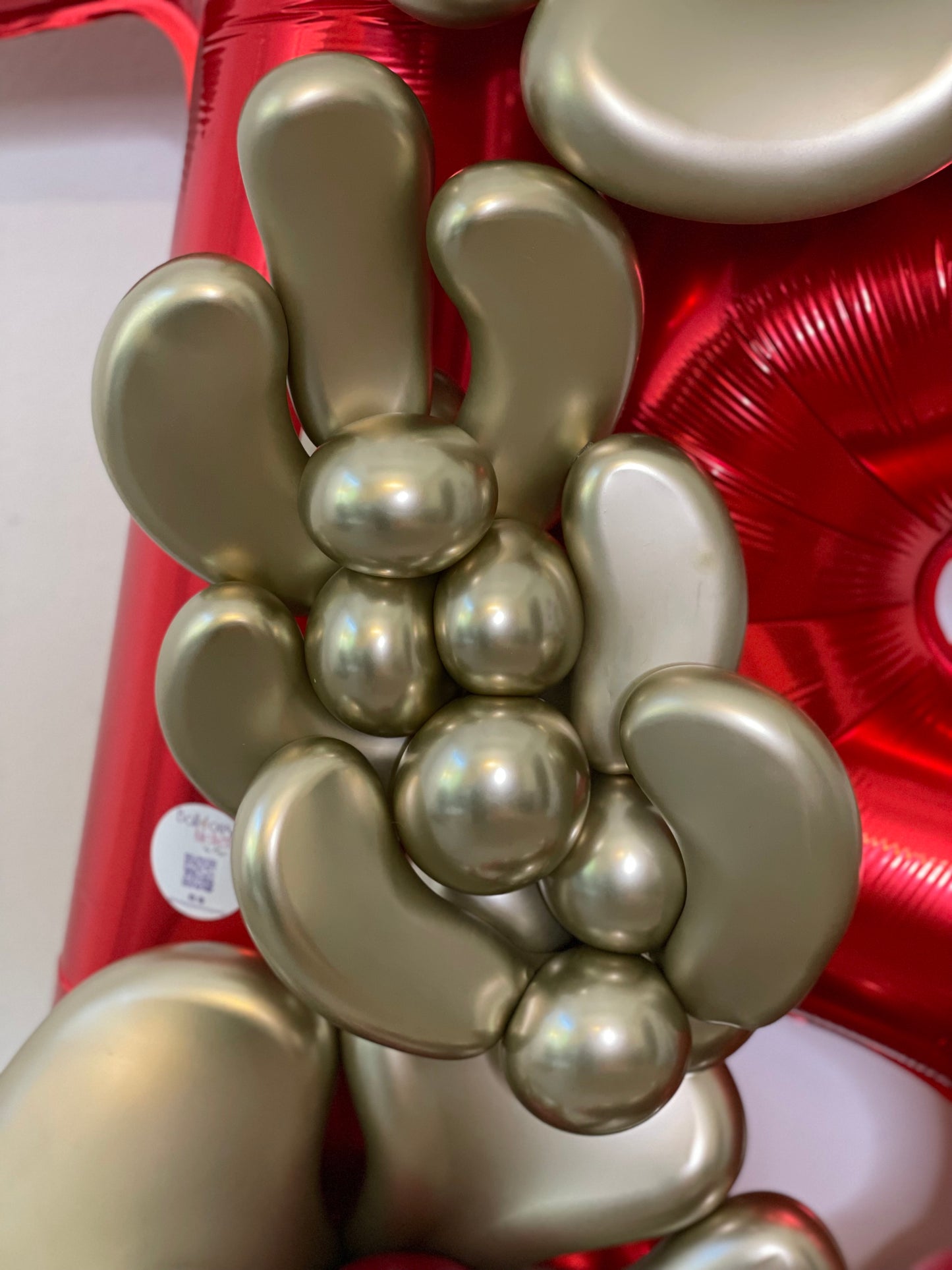 Happy Birthday Big Number & Flower Balloon