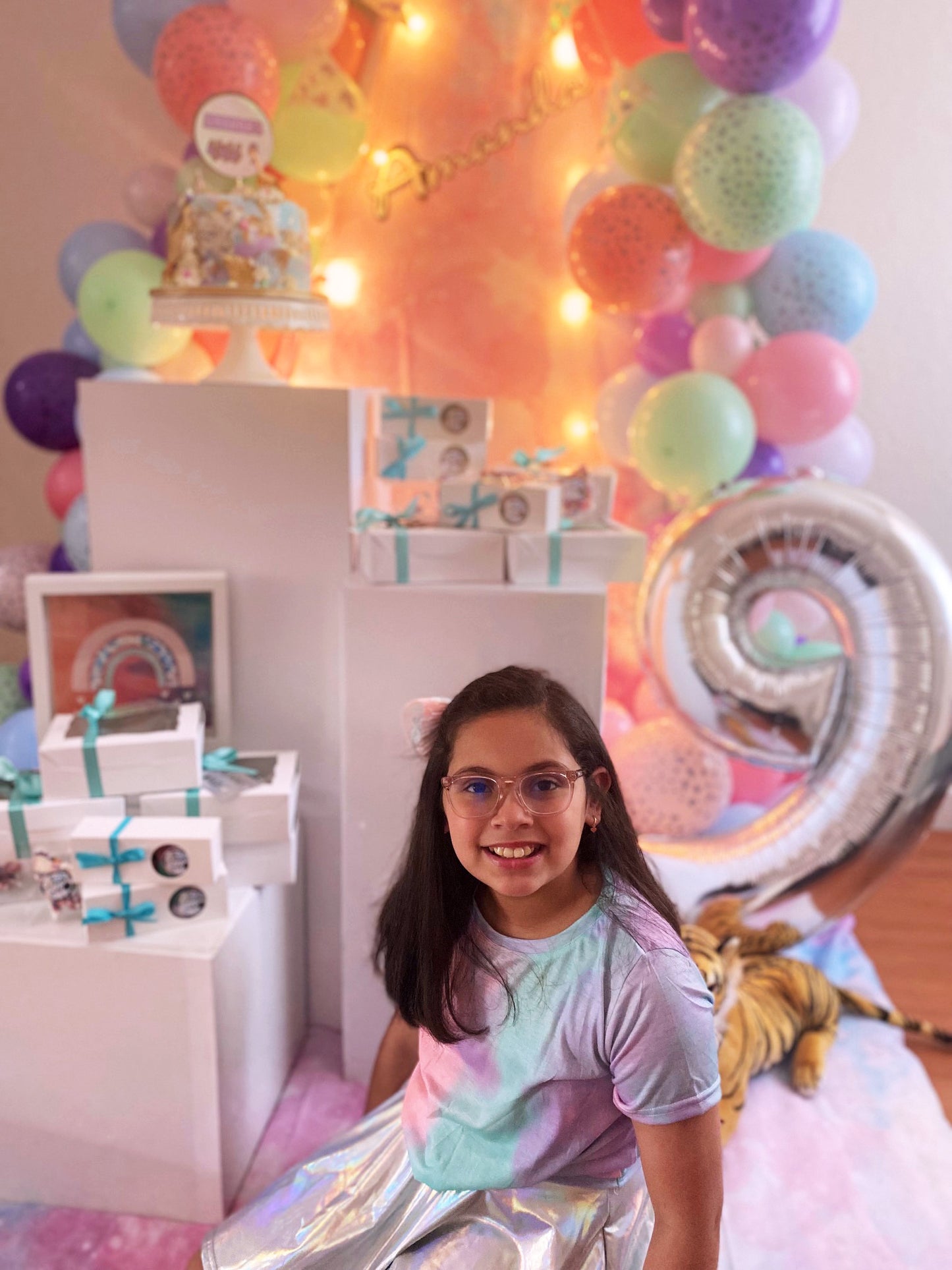 Tie Dye Animal Print Birthday Decoration