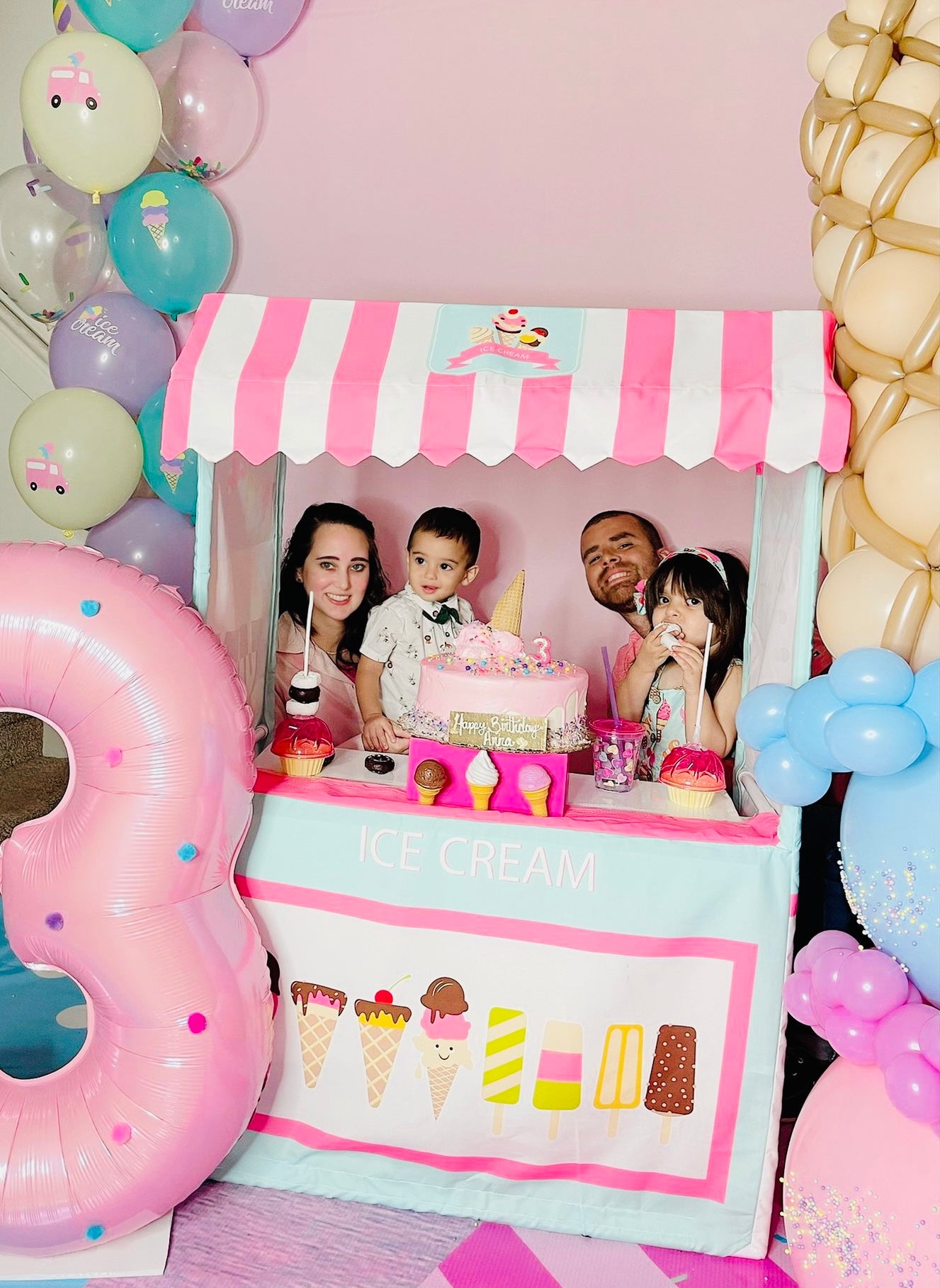 Ice Cream Shop Birthday Decoration